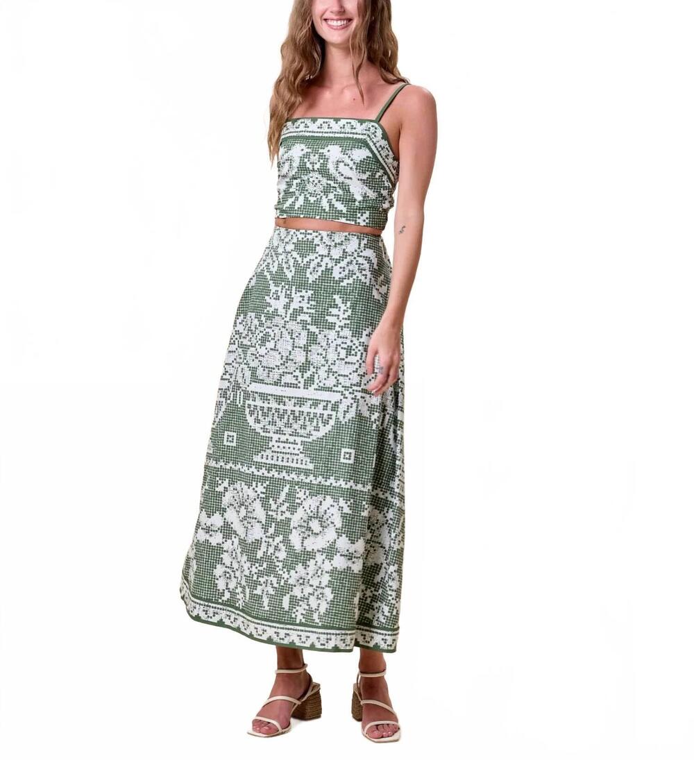 NEW CLEOBELLA jasmine ankle skirt in verdant flight